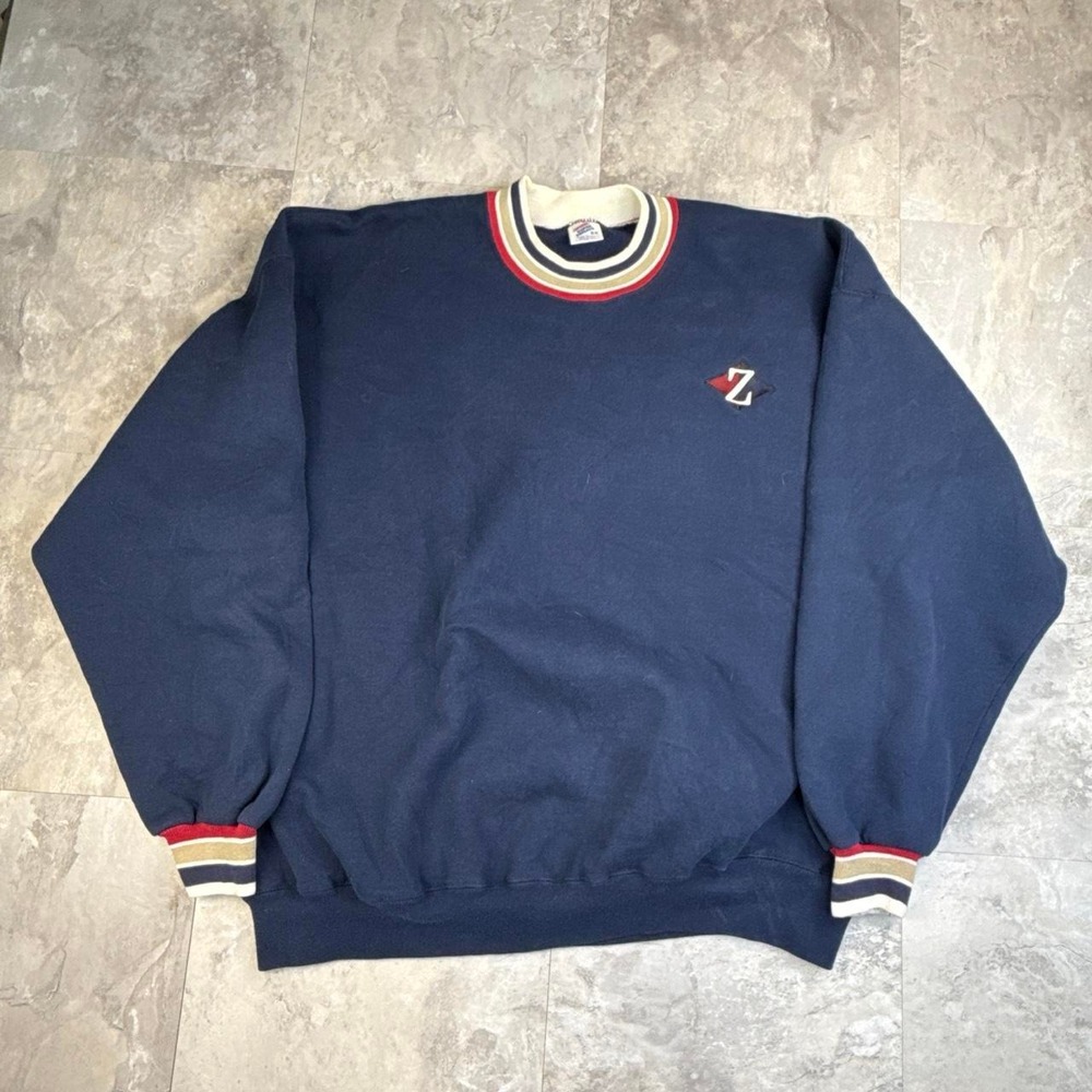 Vintage Navy Blue Jerzees Crewneck Sweater 2XL